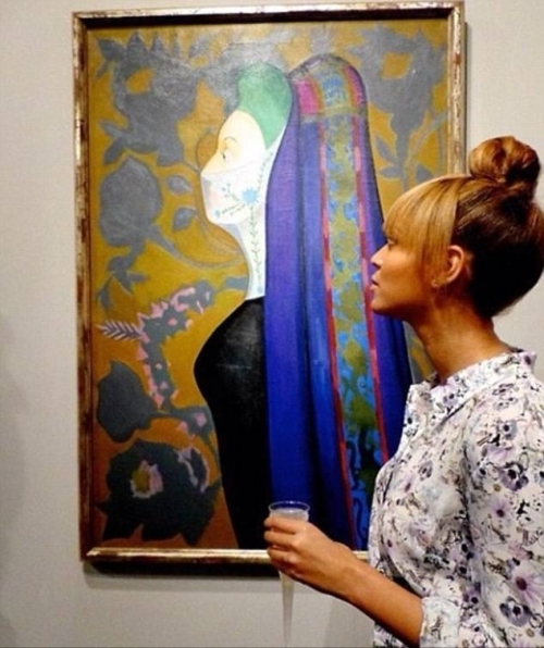 Бейонсе посетила выставку современного искусства Art Basel