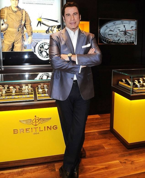 Джон Траволта на открытии магазина Breitling