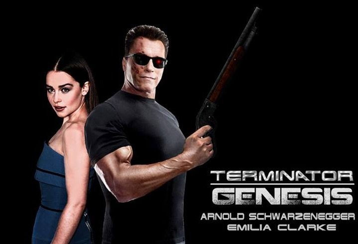 Эмилия Кларк и Арнольд Шварценеггер